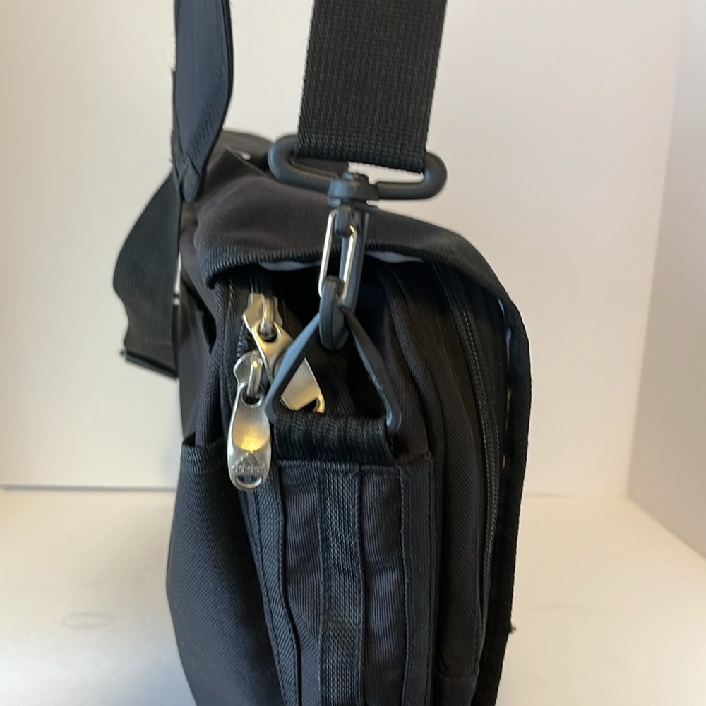 Adidas Black Laptop Bag Commuter Satchel Tote with Adjustable & Removable Strap - Picture 2 of 16